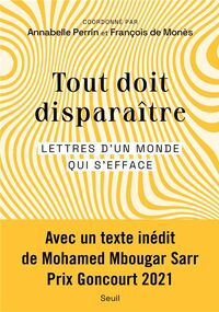 Tout doit disparaître. Lettres d’un monde qui s’efface