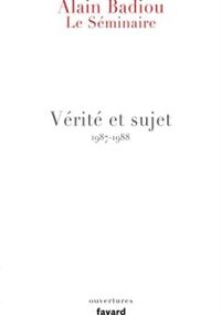 Le Séminaire - Vérité et sujet, 1987-1988