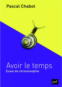 Avoir le temps. Essai de chronosophie
