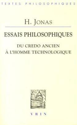 Essais philosophiques: Du credo ancien à l'homme technologique