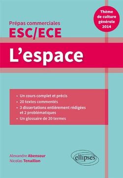 l'Espace. Thème de Culture Générale 2014 Prépas Commerciales ESC/ECE 