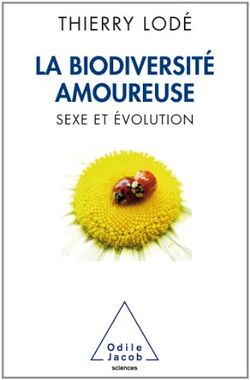 La Biodiversité amoureuse. Sexe et évolution