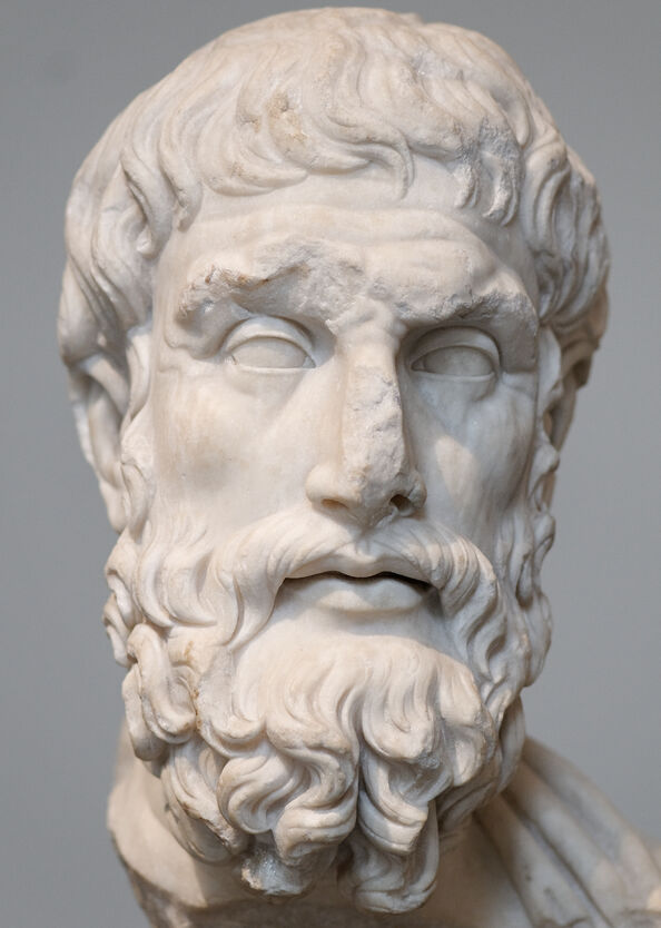 Tête d'Épicure, copie romaine d'un original hellénistique
